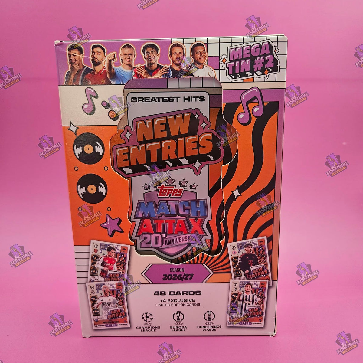 2026-27 Topps Match Attax UEFA Club Competitions Mega Tin – Greatest Hits: New Entries - Karty Piłkarskie