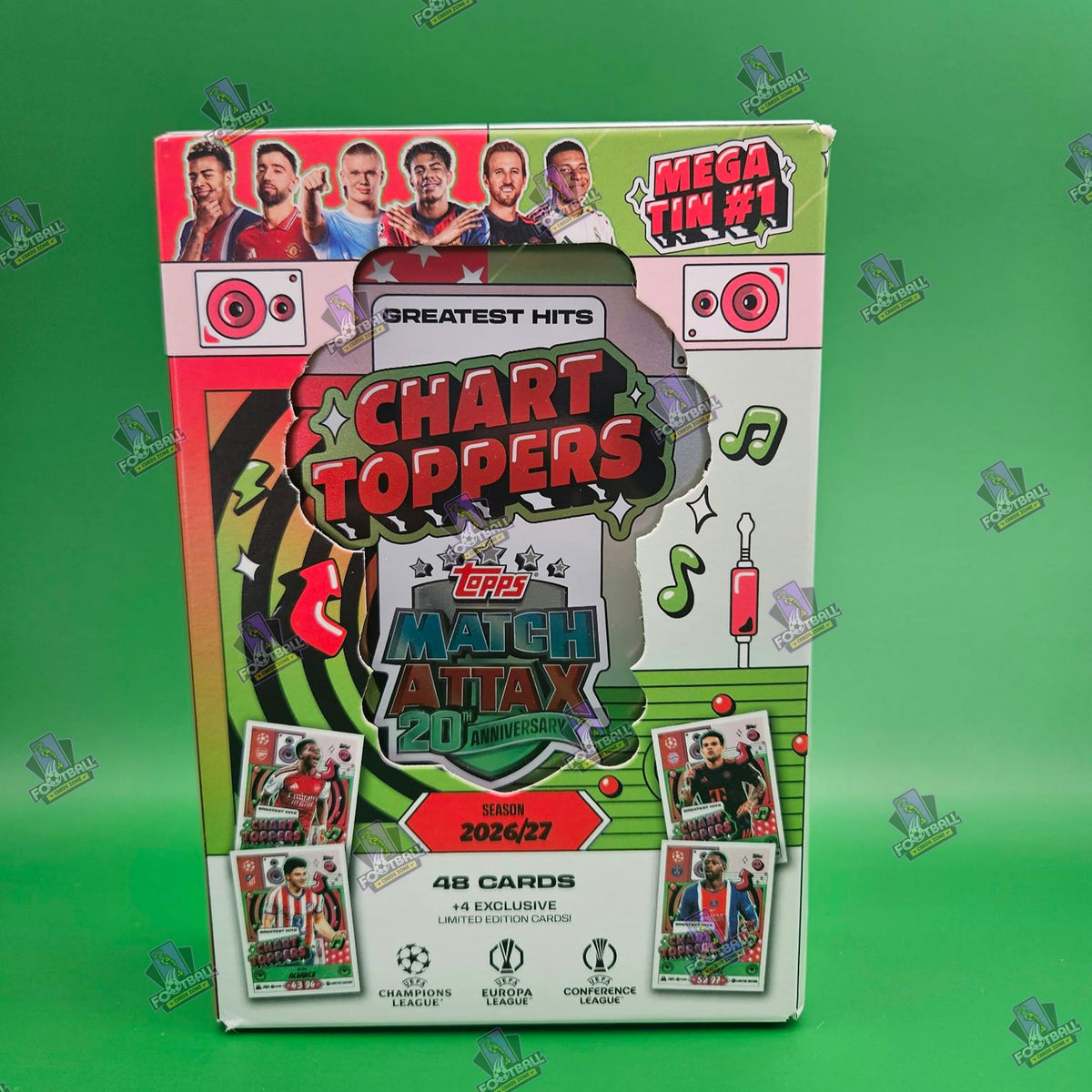2026-27 Topps Match Attax UEFA Club Competitions Mega Tin – Greatest Hits: Chart Toppers - Karty Piłkarskie