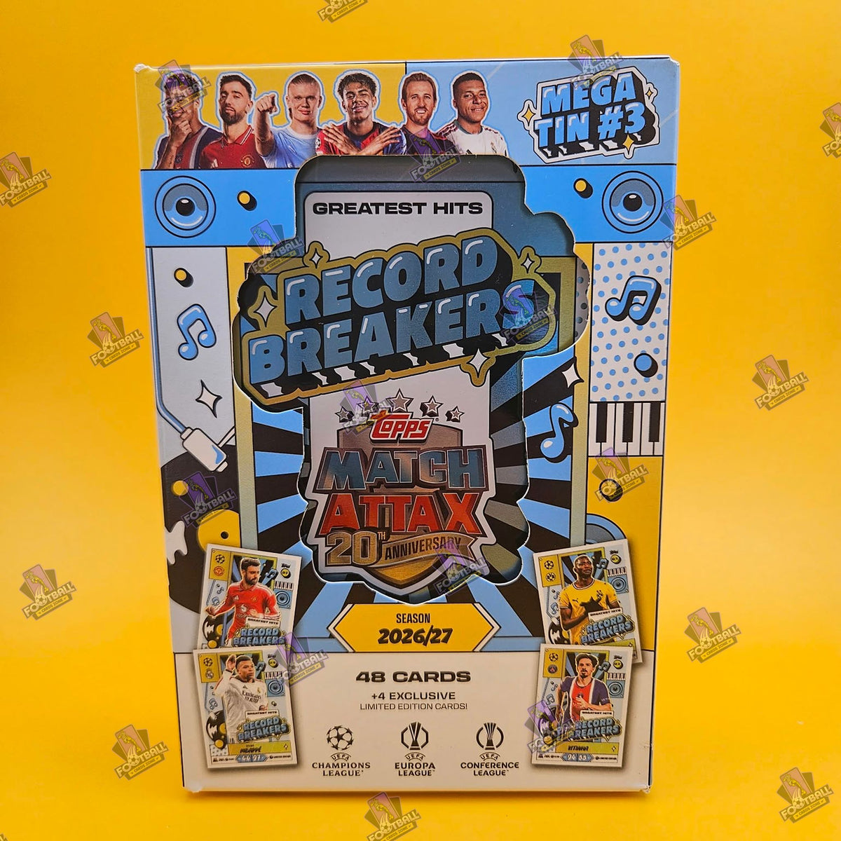 2026-27 Topps Match Attax UEFA Club Competitions Mega Tin – Greatest Hits: Record Brejkers - Karty Piłkarskie