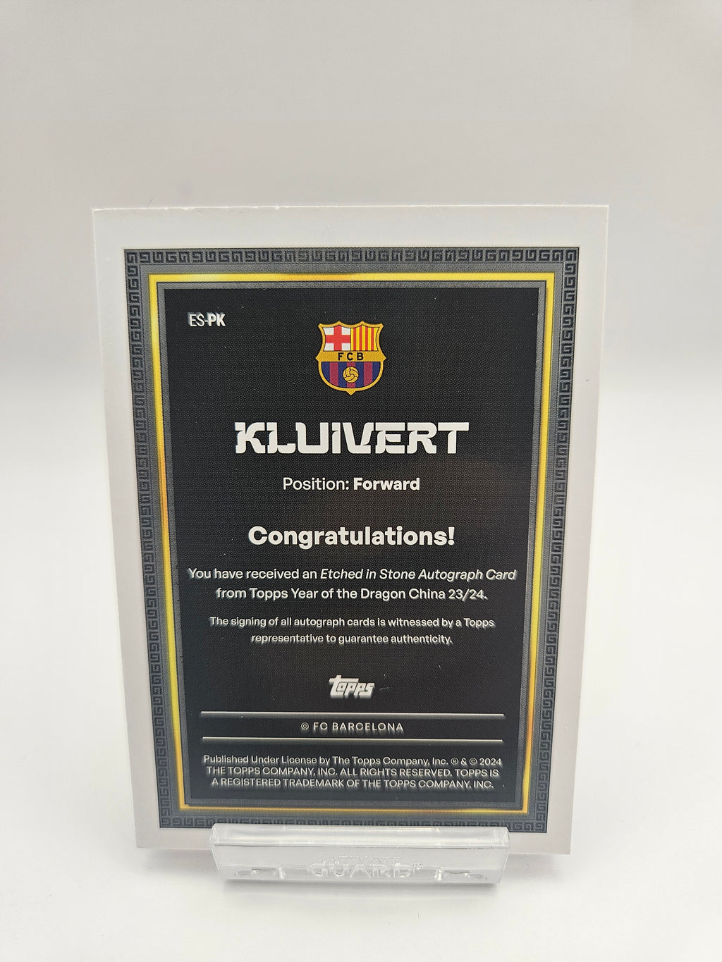 Patrick Kluivert (14/50) - Autograph - Topps - SINGLE