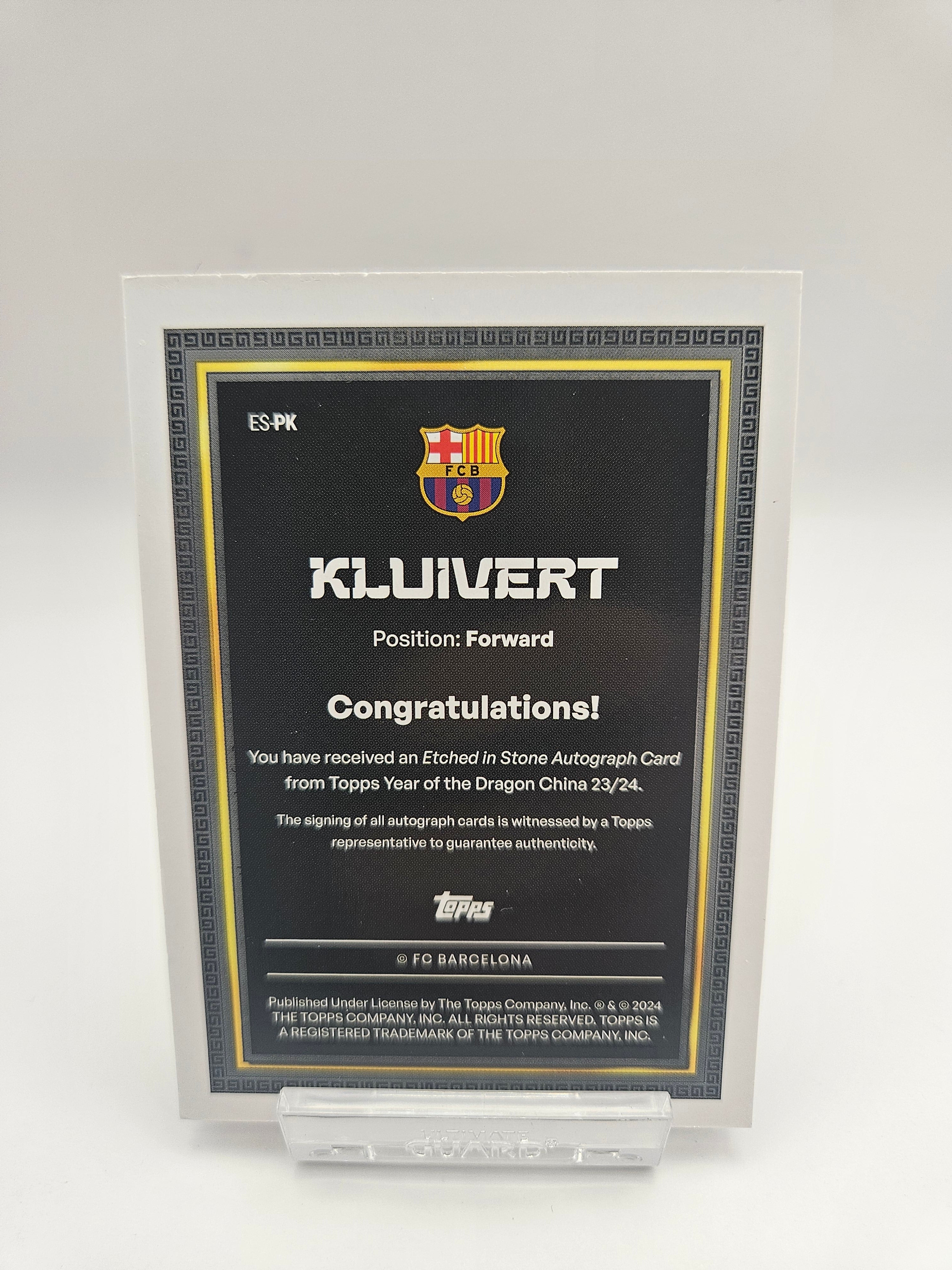 Patrick Kluivert (14/50) - Autograph - Topps - SINGLE