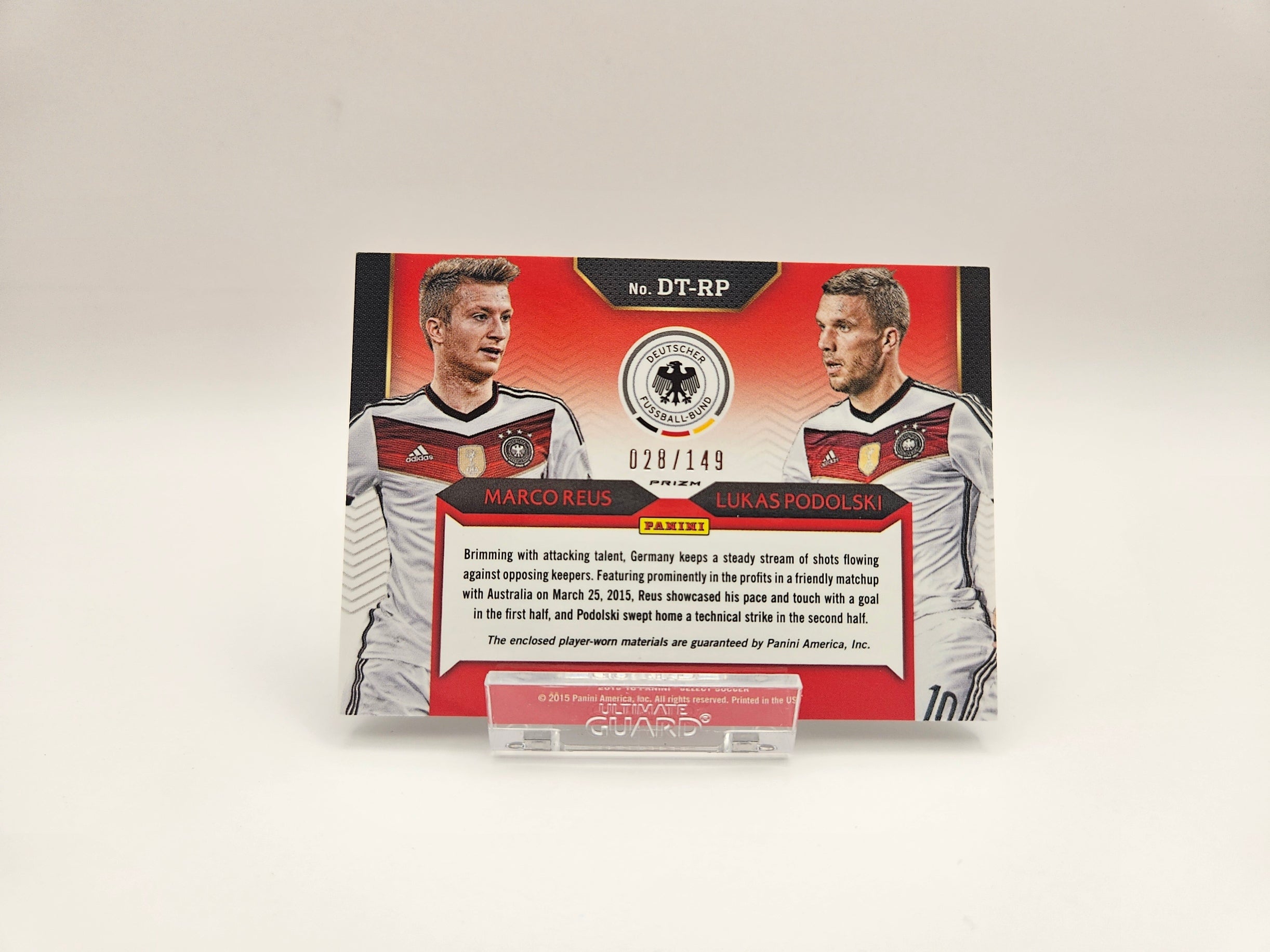 Marco Reus / Lukas Podolski (028/149) Dual Patch - Germany - Panini Select - SINGLE