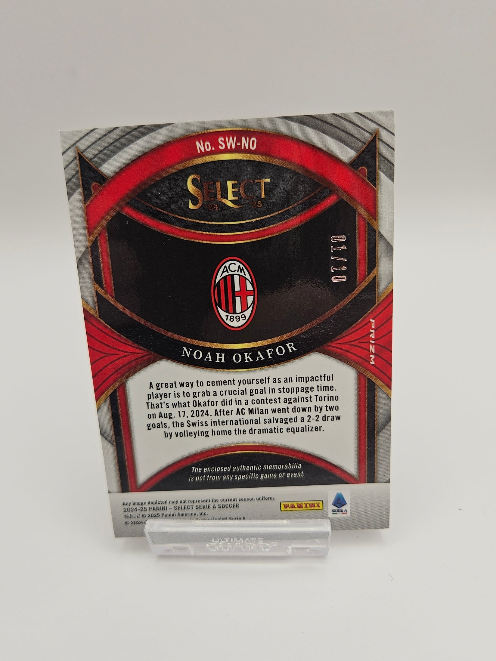 Noah Okafor (1/10) - AC Milan - Panini Select Serie A - SINGLE