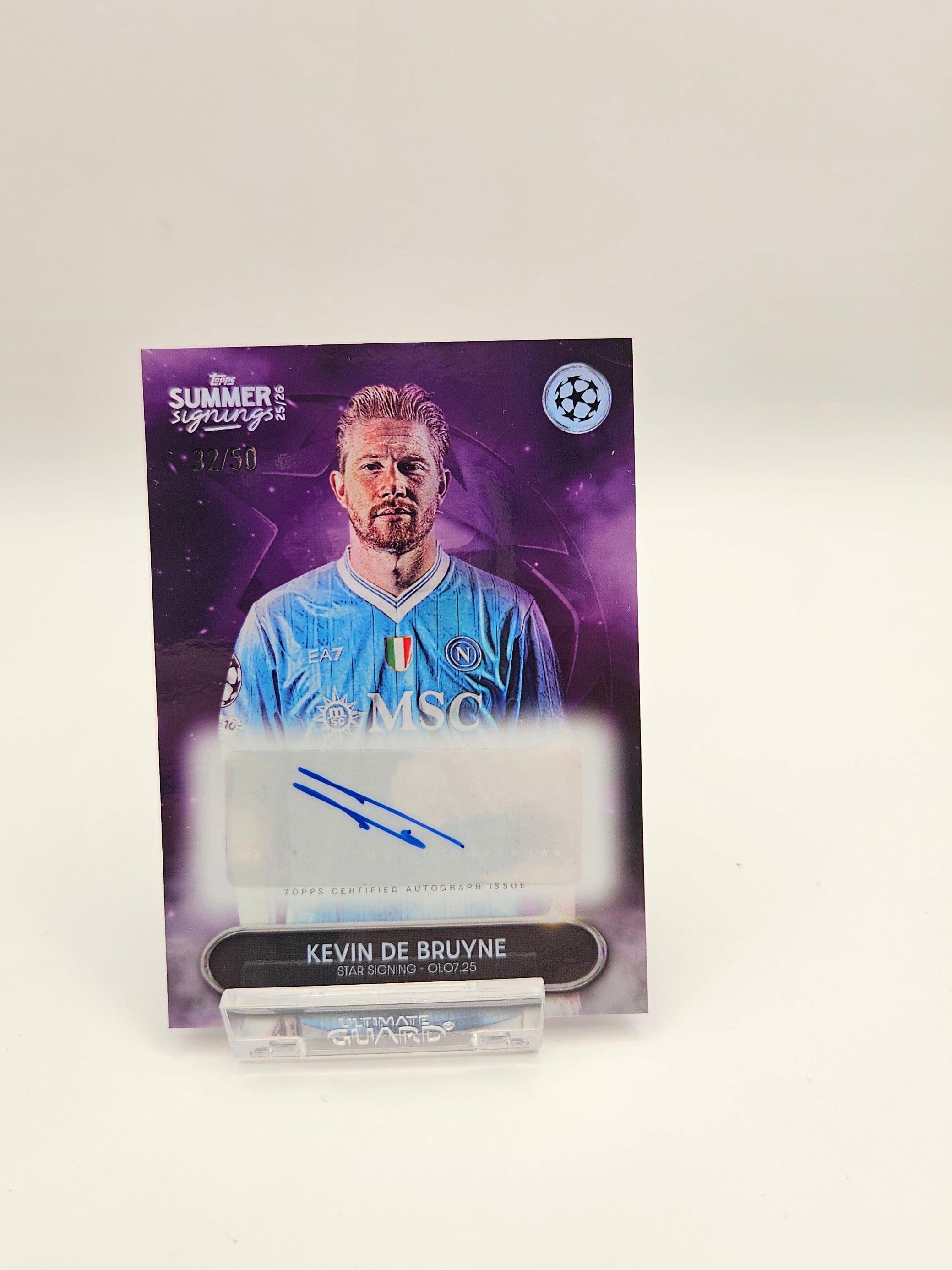 Kevin De Bruyne (32/50) Autograph - Napoli - Topps Summer Signings UCC - SINGLE