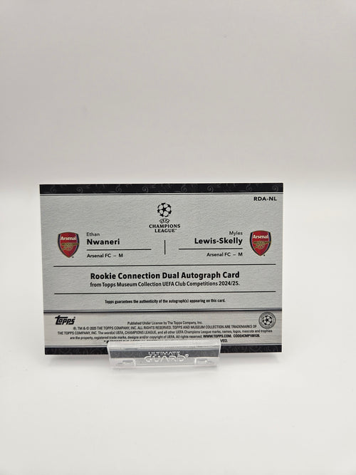 Ethan Nwaneri / Myles Lewis-Skelly (46/50) - Topps Museum Collection UEFA Club Competitions 24/25 Rookie Connection Dual Autograph - SINGLE