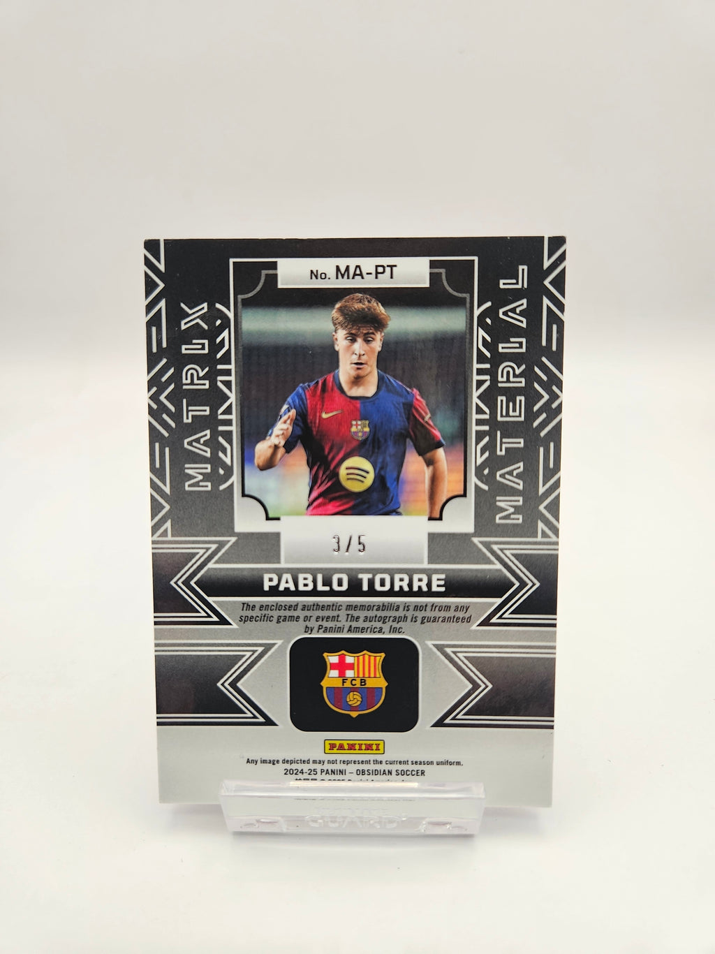 Pablo Torre (3/5) Autograf + Patch - 24/25 Panini Obsidian Matrix Material Red - SINGLE