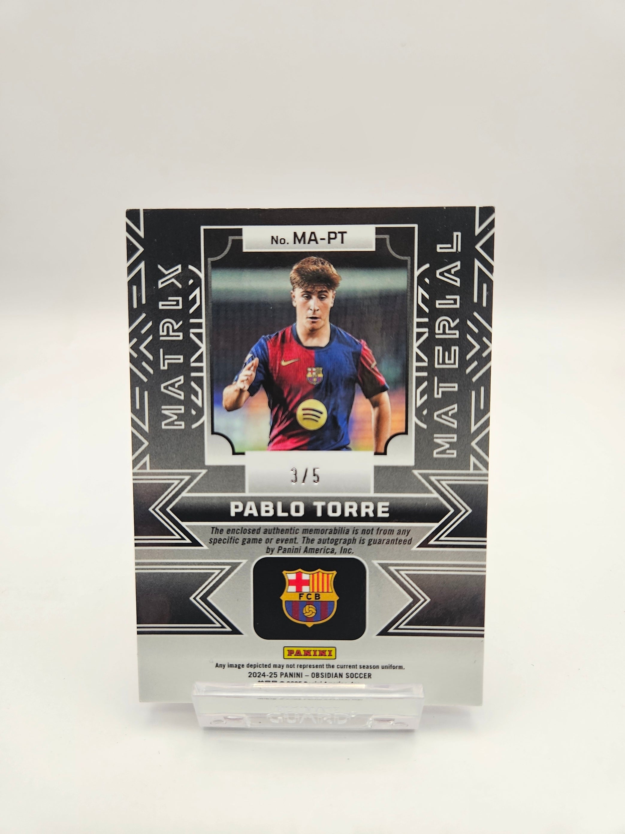 Pablo Torre (3/5) Autograf + Patch - 24/25 Panini Obsidian Matrix Material Red - SINGLE