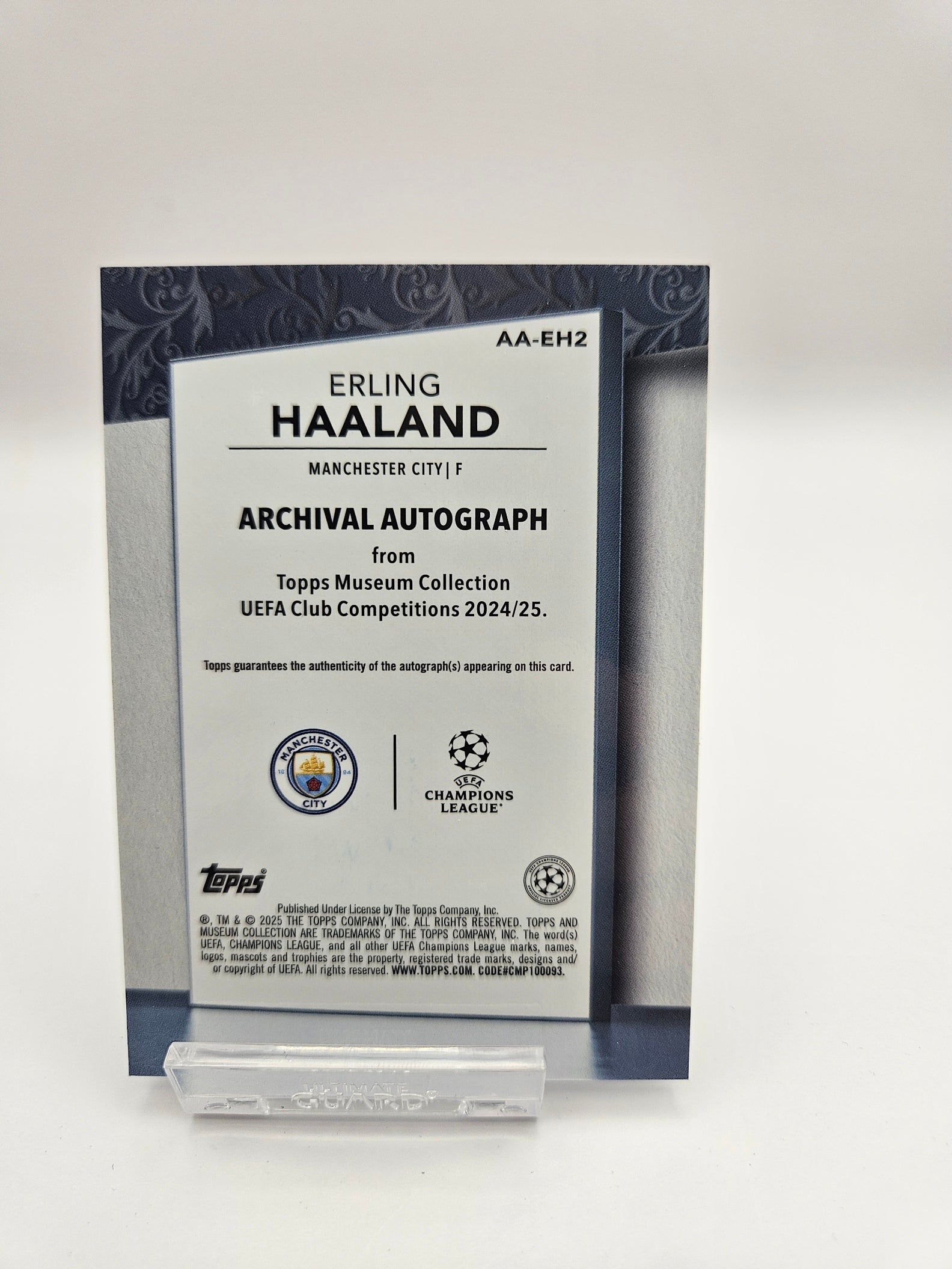 Erling Haaland (01/10) - Topps Museum Collection UEFA Club Competitions 24/25 Archival Autograph - SINGLE