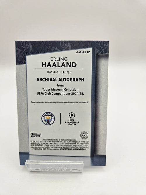 Erling Haaland (01/10) - Topps Museum Collection UEFA Club Competitions 24/25 Archival Autograph - SINGLE