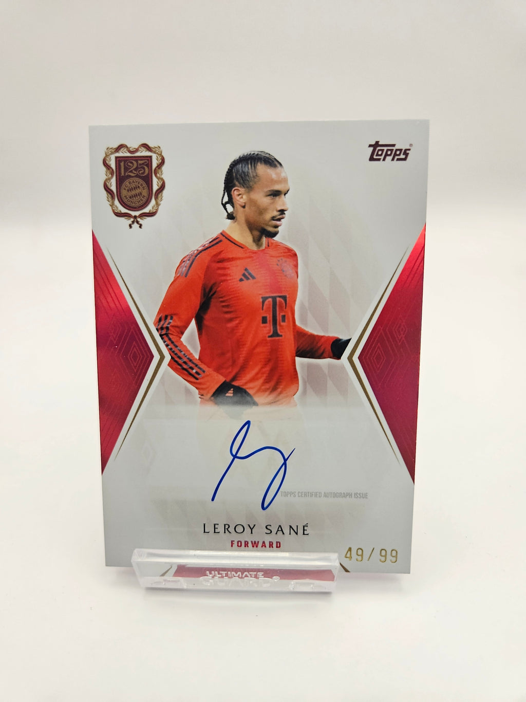 Leroy Sané (49/99) ON CARD - Topps FC Bayern München 125 Years First Team Autograph - SINGLE