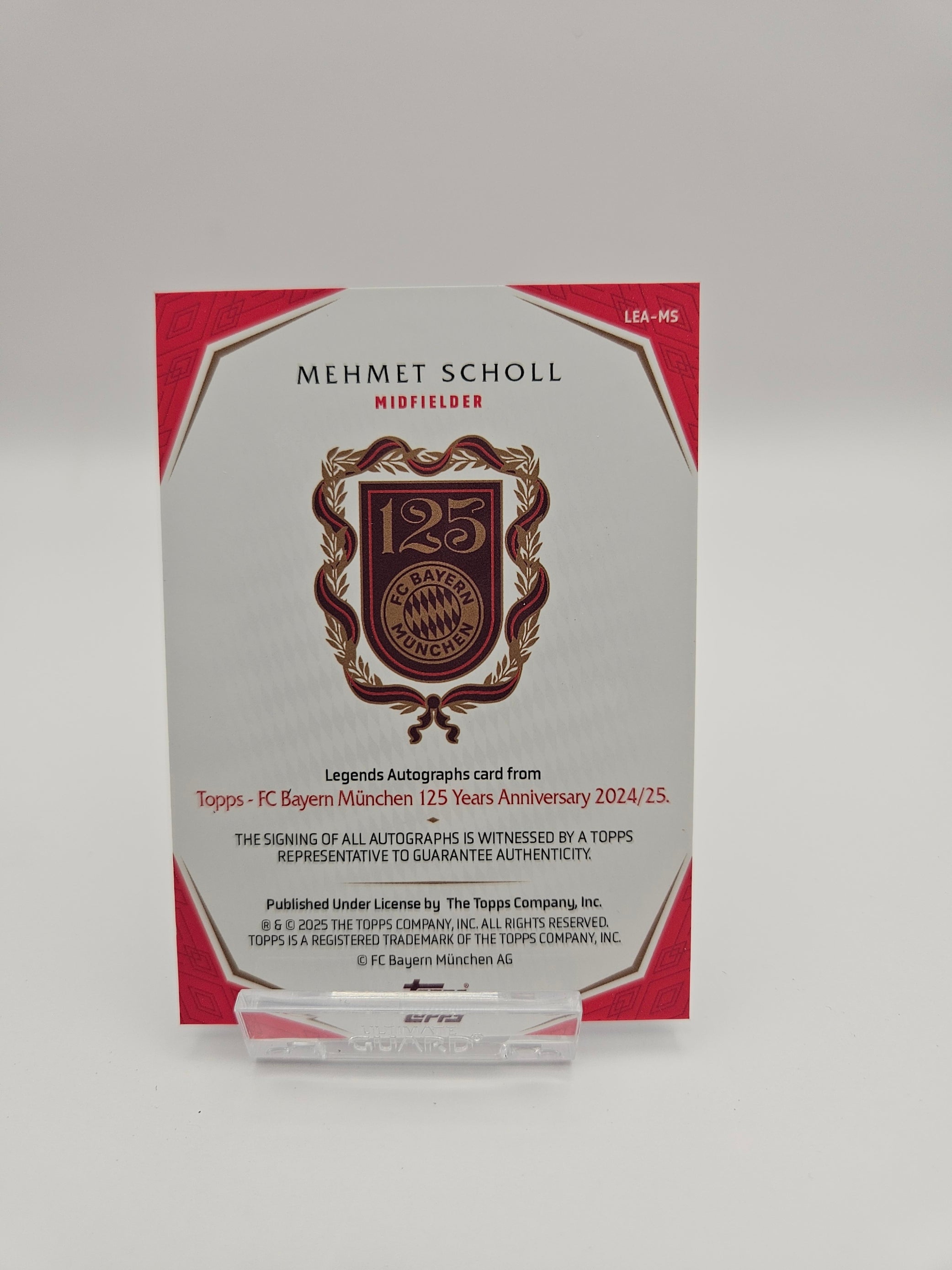 Mehmet Scholl (35/99) ON CARD- Topps FC Bayern München 125 Years Legends Autograph - SINGLE