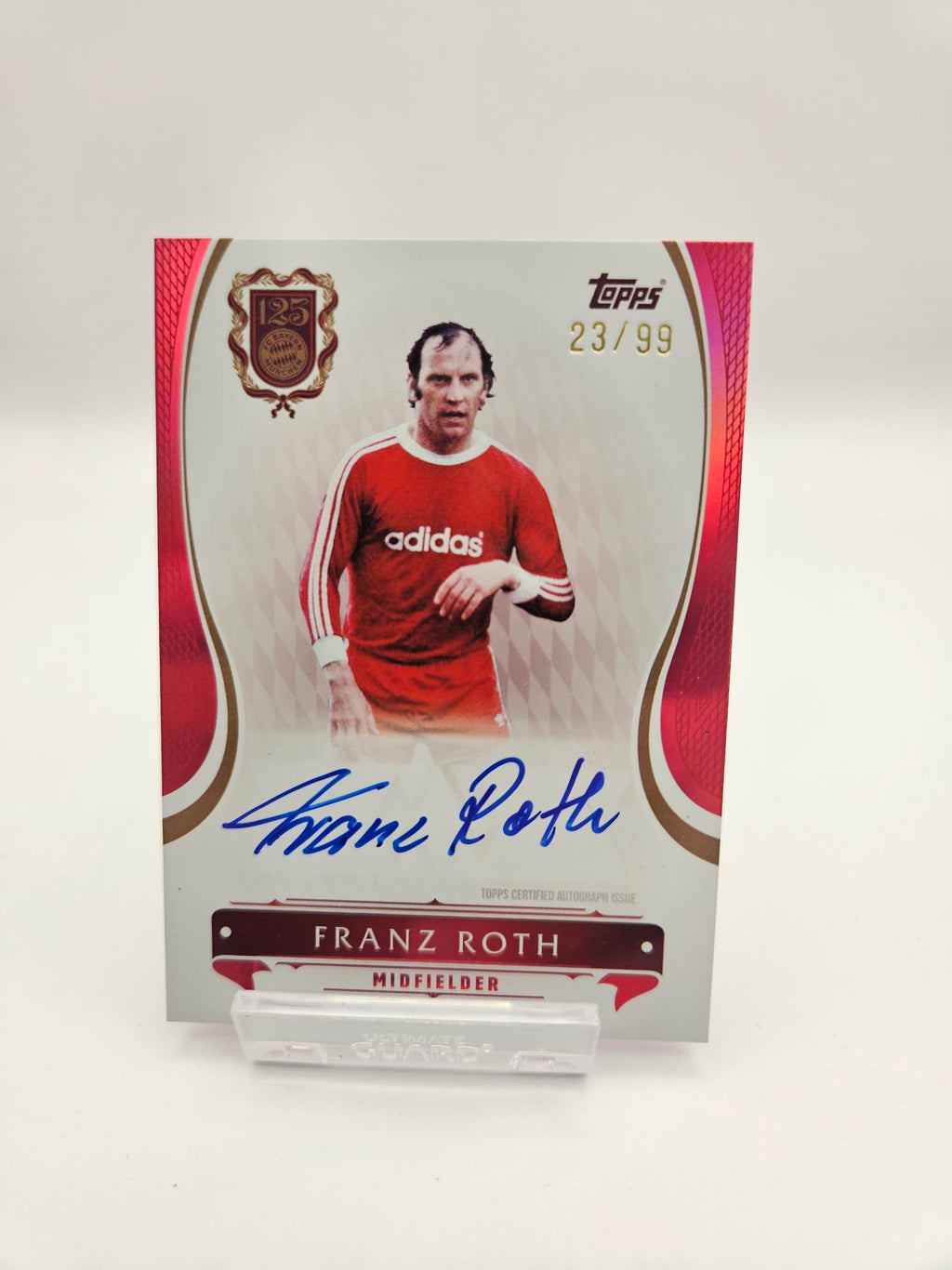 Franz Roth (23/99) ON CARD- Topps FC Bayern München 125 Years Legends Autograph - SINGLE
