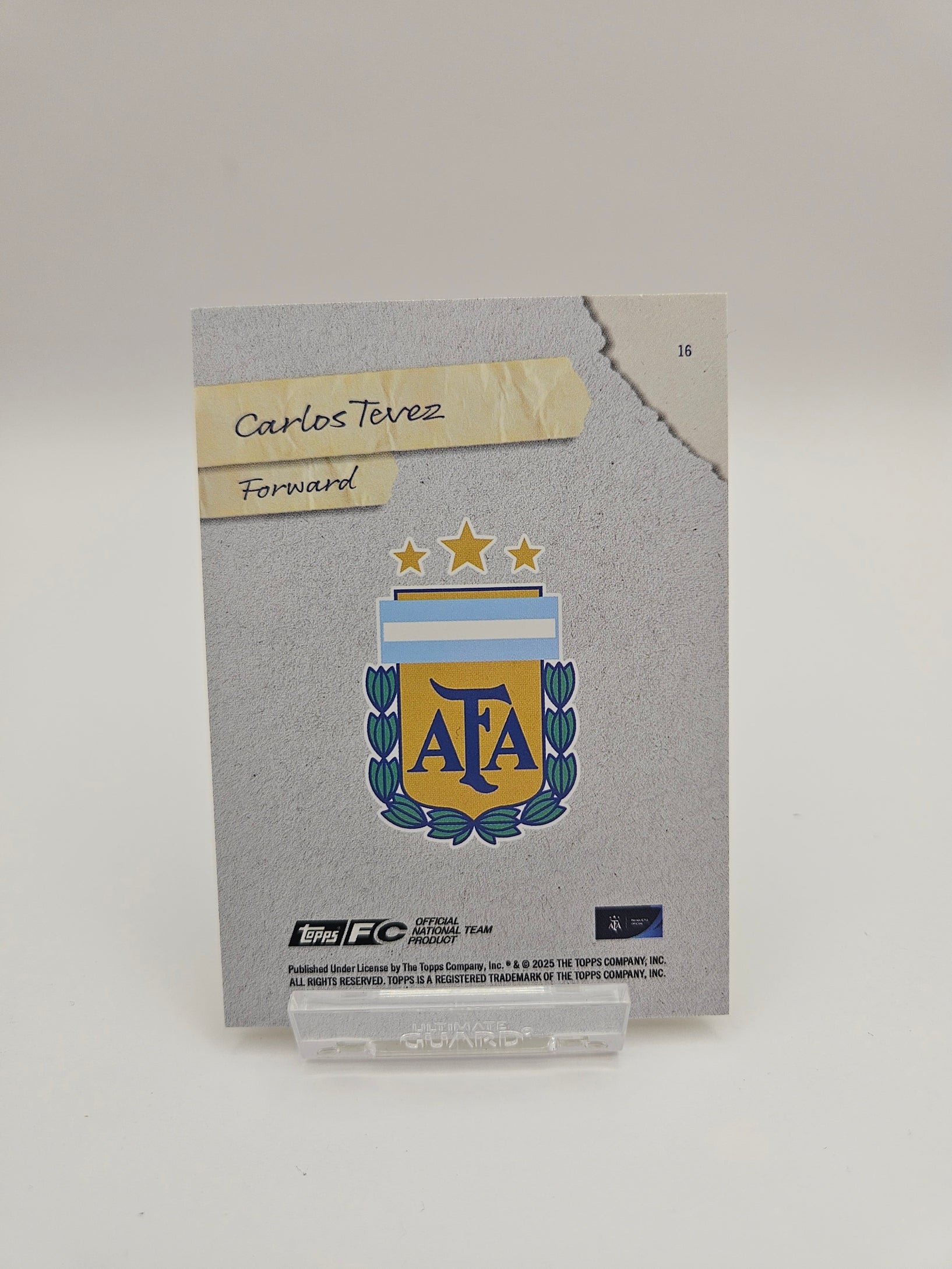 Carlos Tevez (11/50) - Argentina - Topps FC National Team - SINGLE