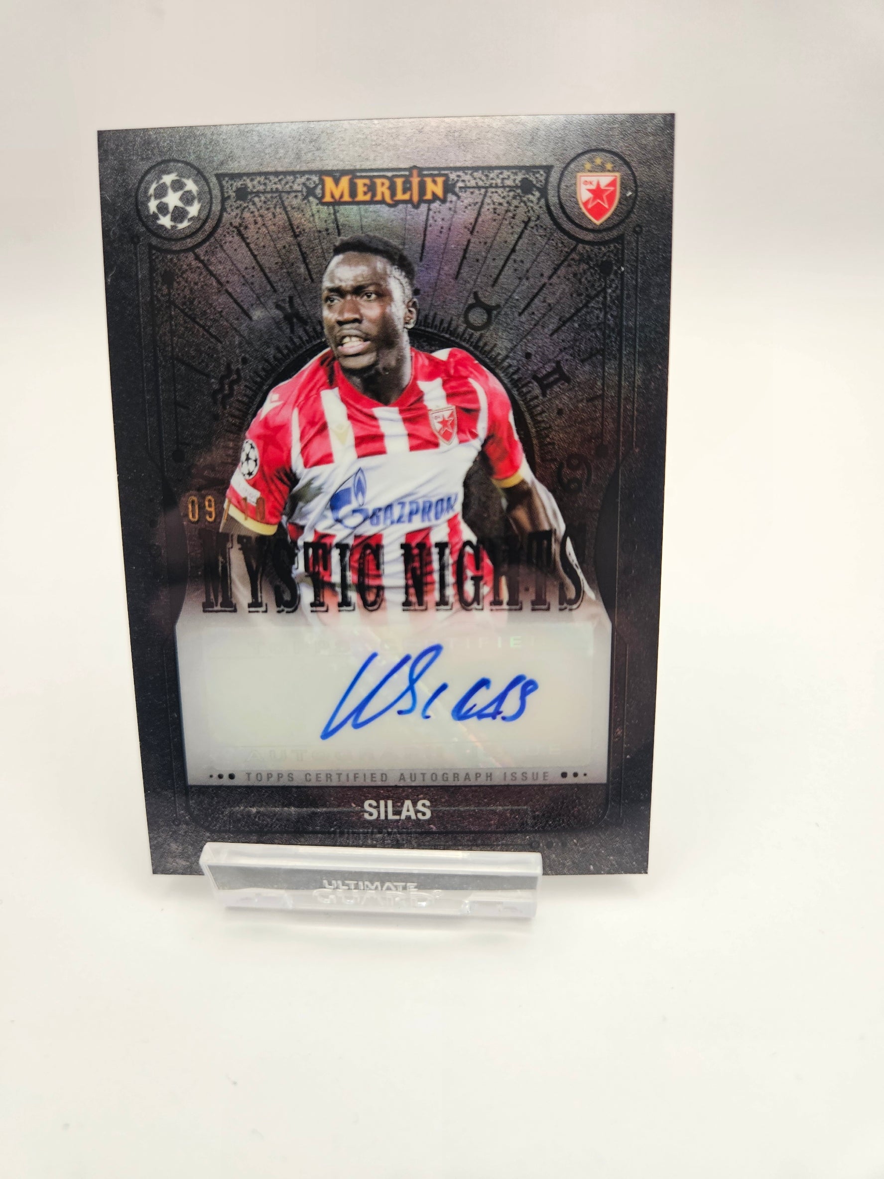 Silas (9/10) Autograph - Crvena Zvezda - Topps Merlin Mystic Nights - SINGLE