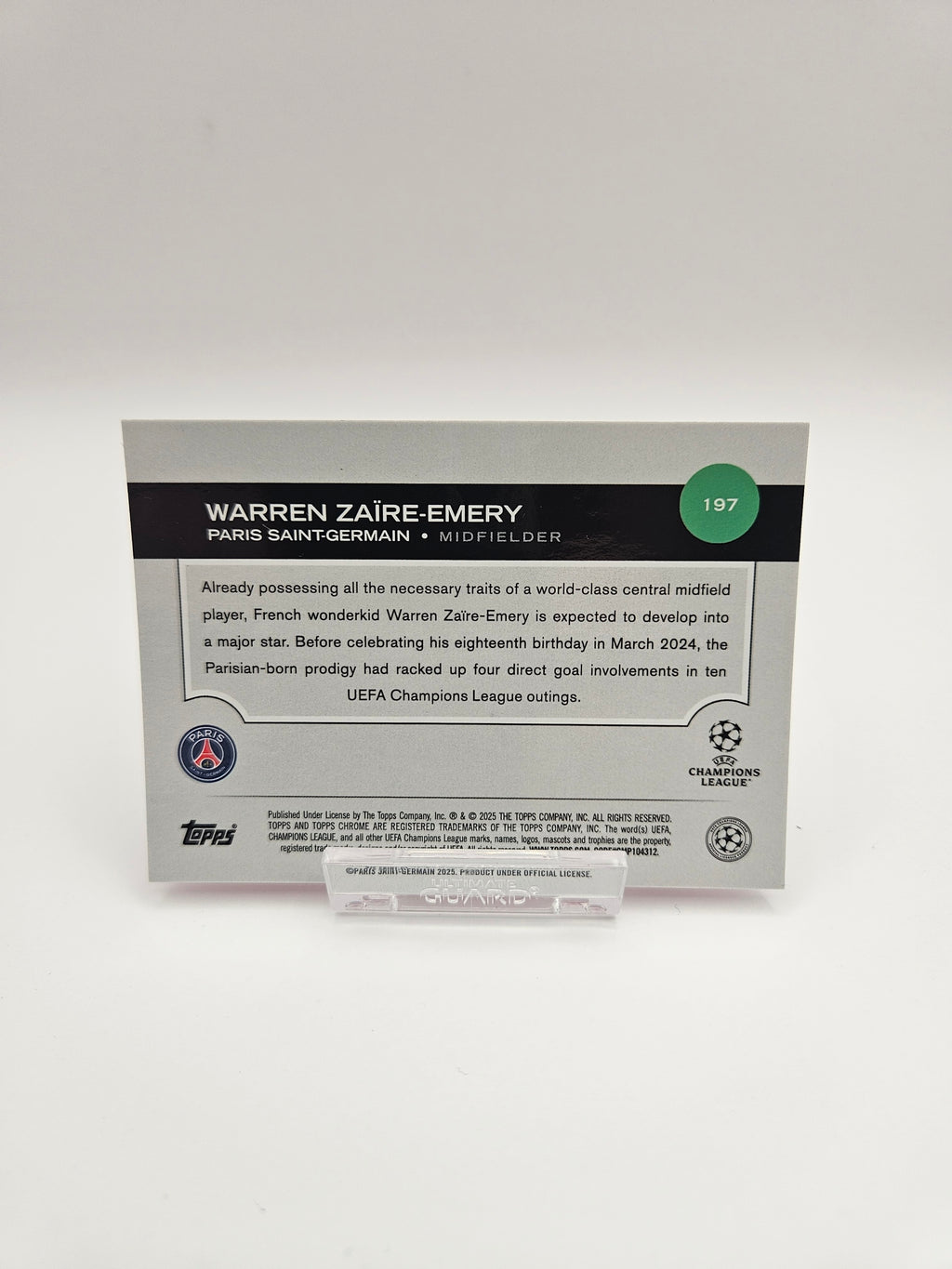 Warren Zaïre-Emery (2/5 - LOGOFRACTOR) - PSG - Topps Chrome UCL - SINGLE