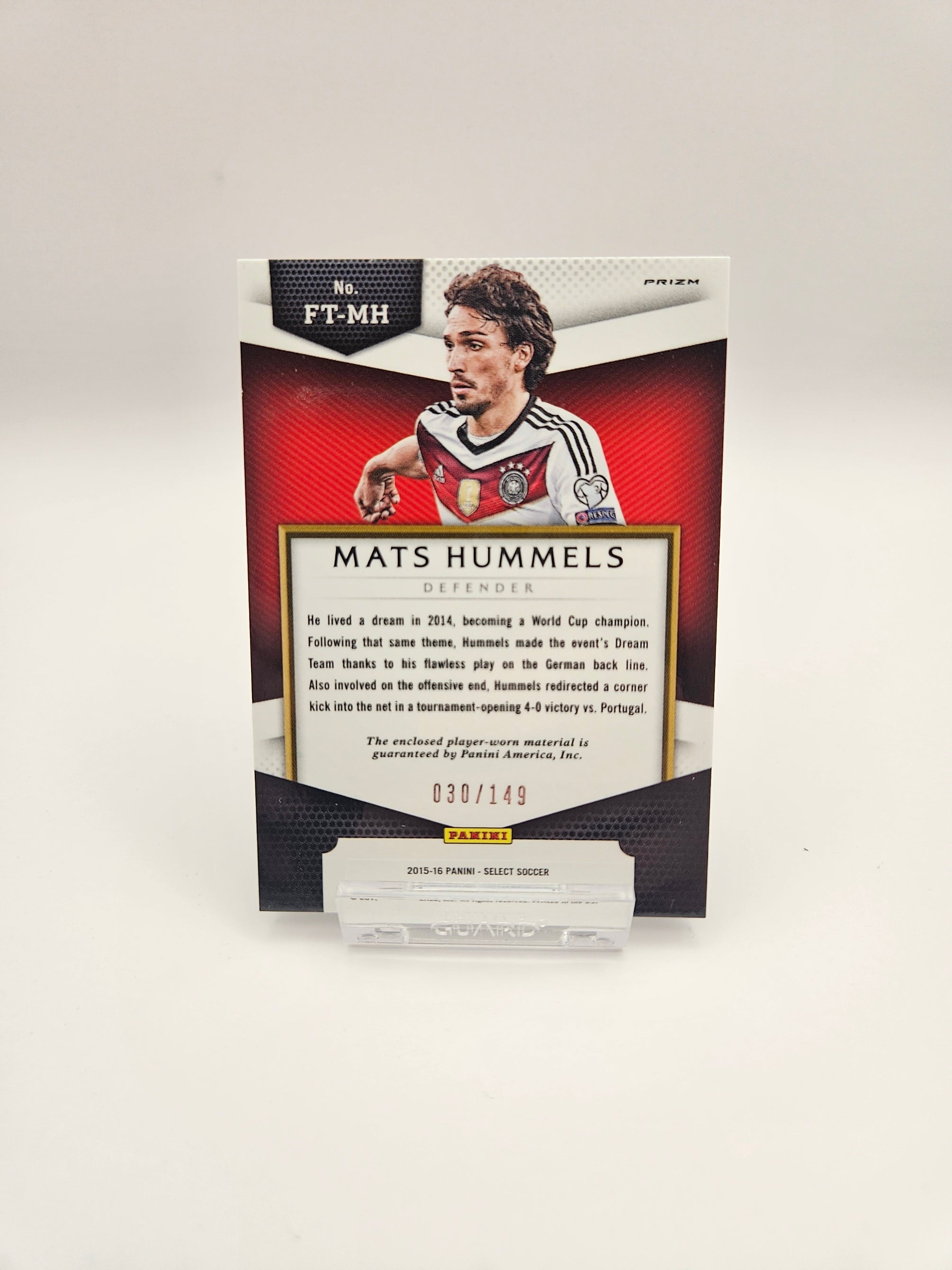 Mats Hummels (030/149) First Team Patch - Germany - Panini Select - SINGLE