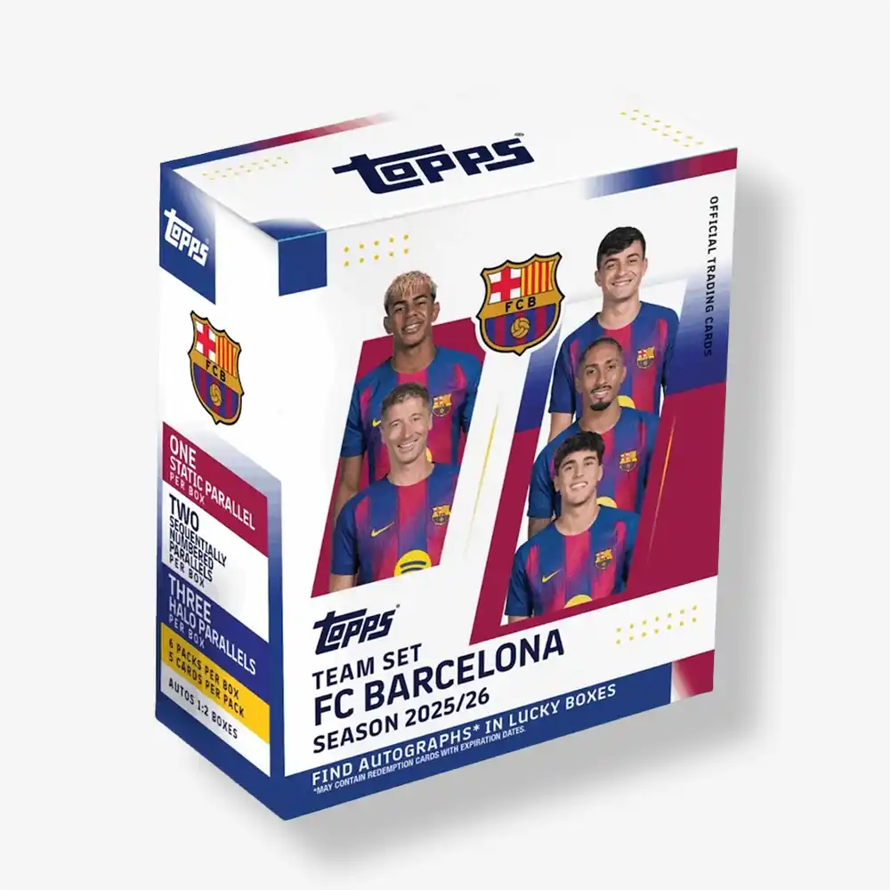 Topps Barcelona Team Set 2025-26 box - karty piłkarskie