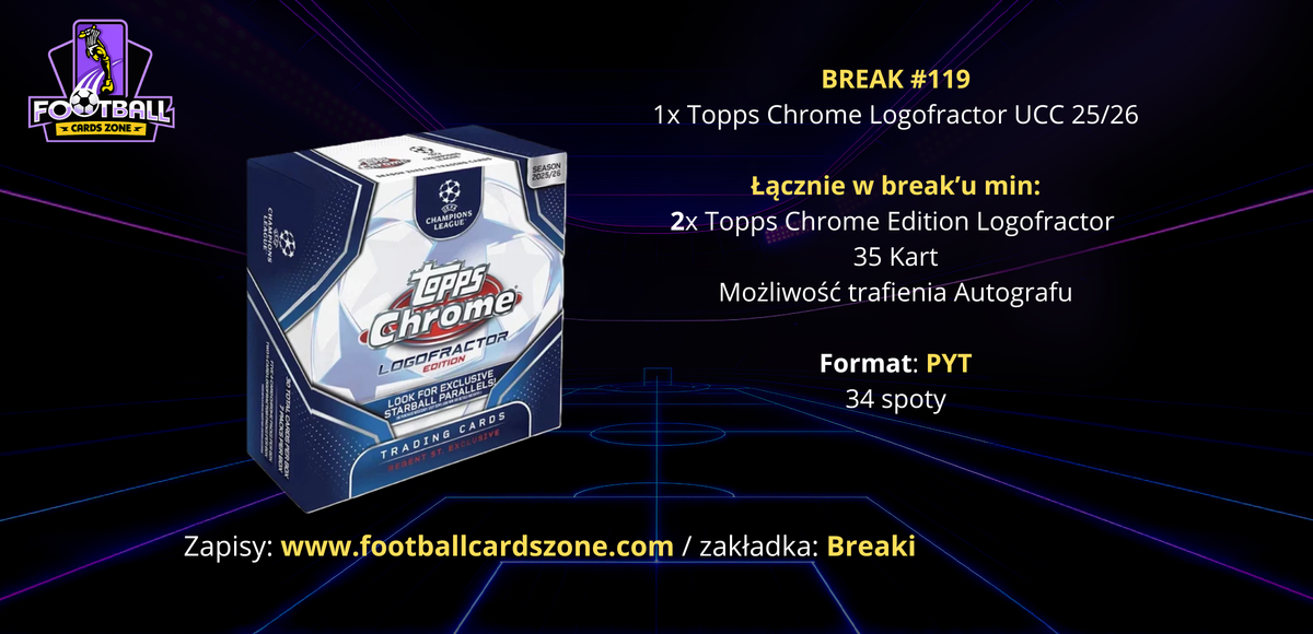 BREAK #119 – 1x Topps Chrome Logofractor UCC 25/26 -- PYT