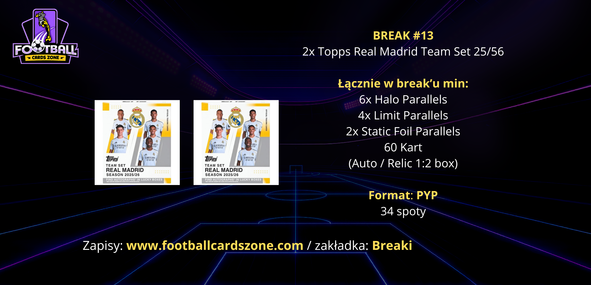 BREAK #13 – 2x Topps Real Madrid Team Set 25/26 -- RANDOM