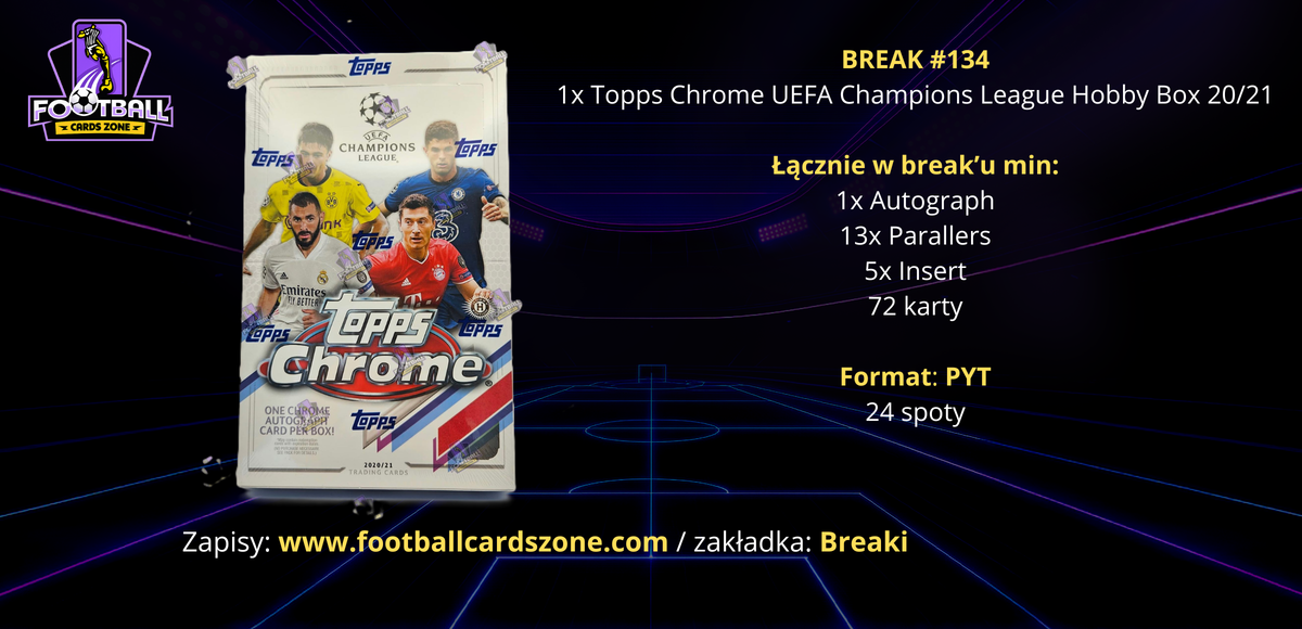 BREAK #134 – 1x Topps Chrome UEFA Champions League Hobby Box 20/21