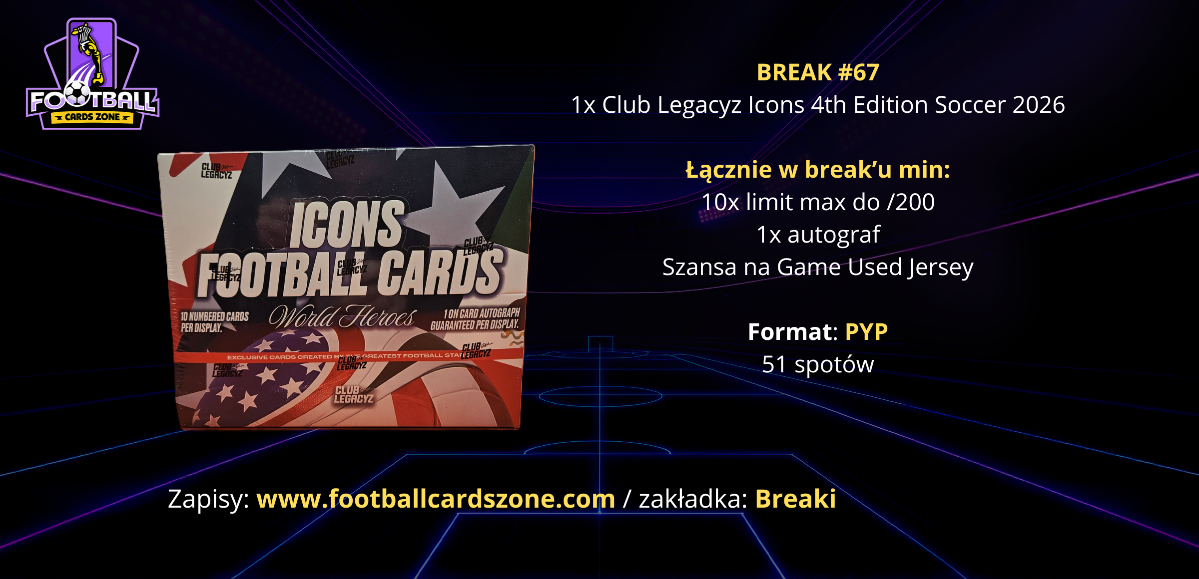 BREAK #67 – 1x Club Legacyz Icons 4th Edition Soccer 2026 -- PYP