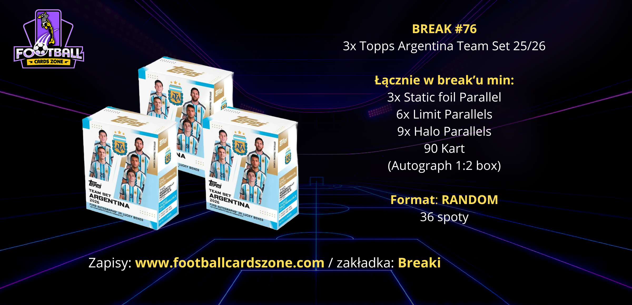 BREAK #76 – 3x Topps Argentina Team Set 25/26 -- RANDOM
