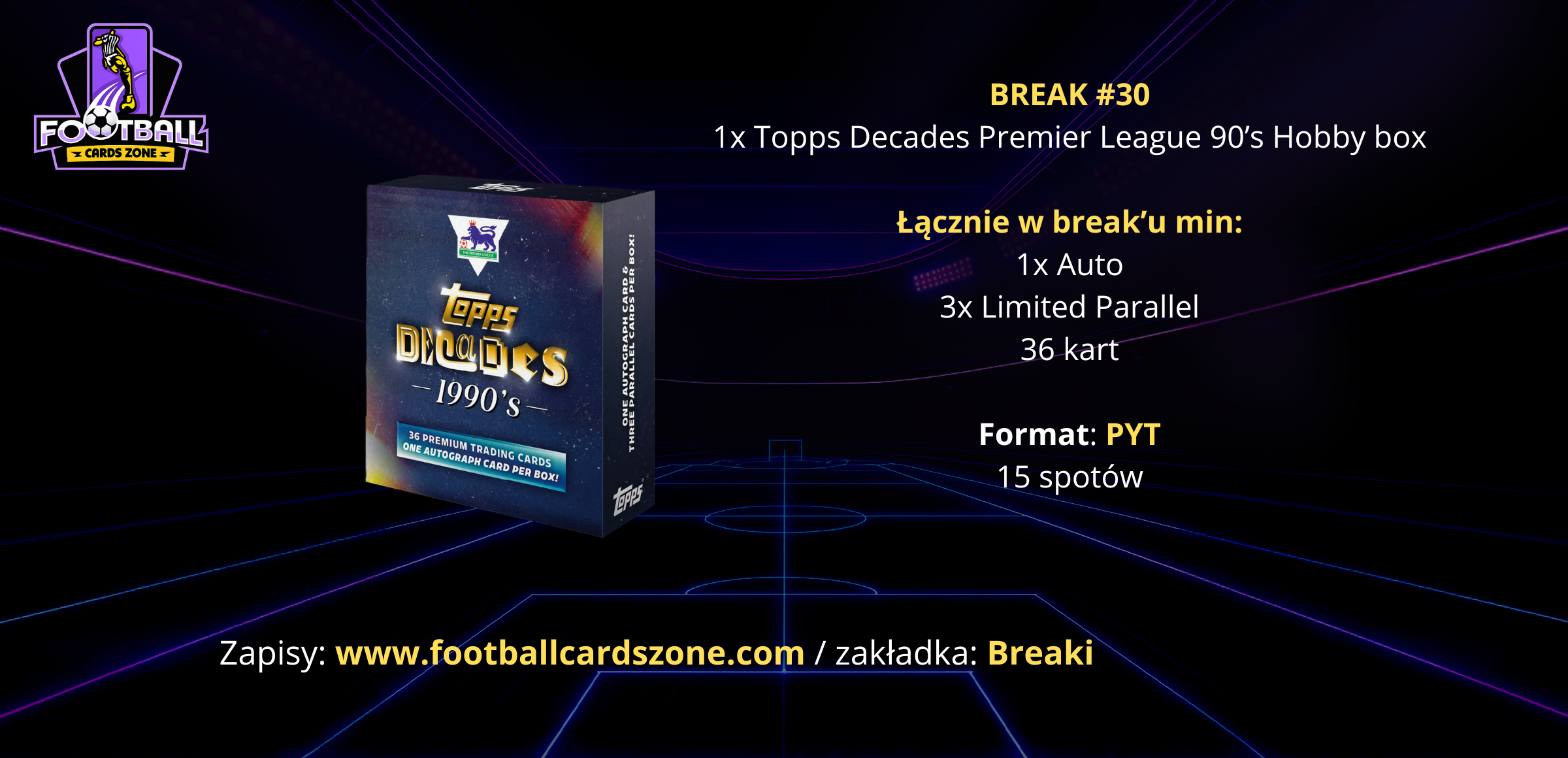 BREAK #30 – 1x Topps Decades Premier League 90’s Hobby box -- PYT