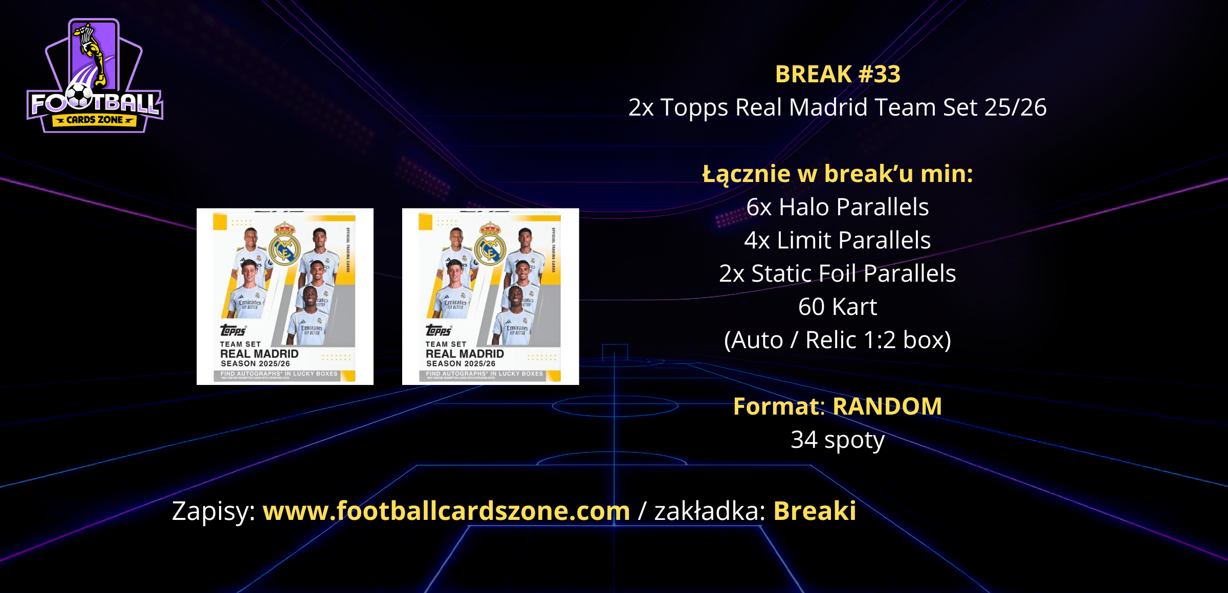 BREAK #33 – 2x Topps Real Madrid Team Set 25/26 -- RANDOM