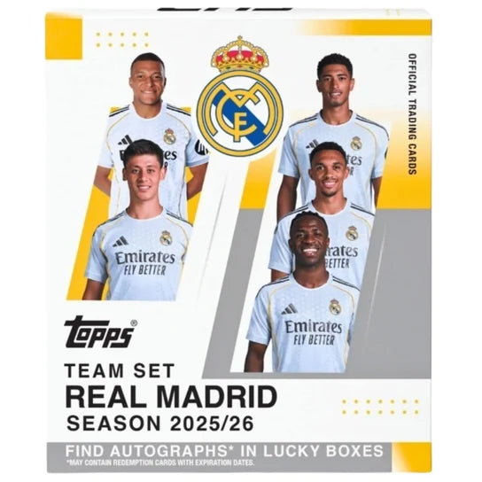 Topps Real Madryt Team Set 2025-26 box - karty piłkarskie