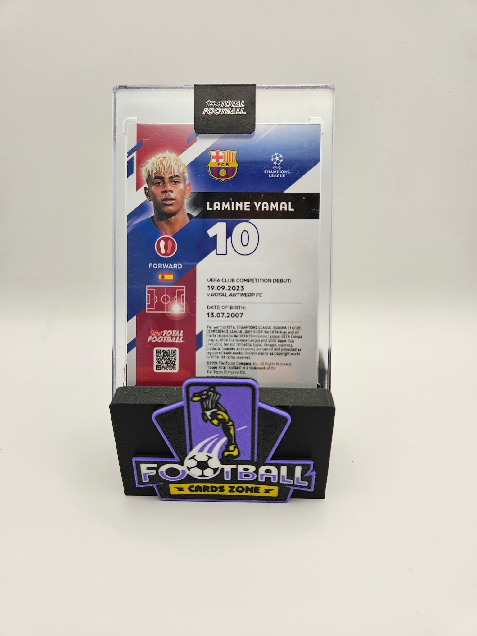Lamine Yamal 36/50 - GLOW Topps Total Football - SINGLE