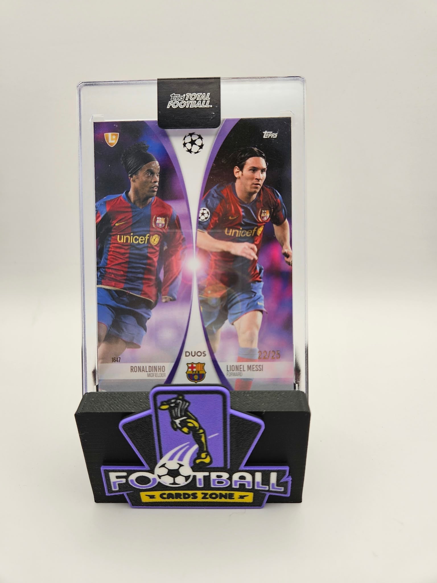 (Dual)Ronaldinho/Lionel Messi 22/25 - Topps Total Football - SINGLE