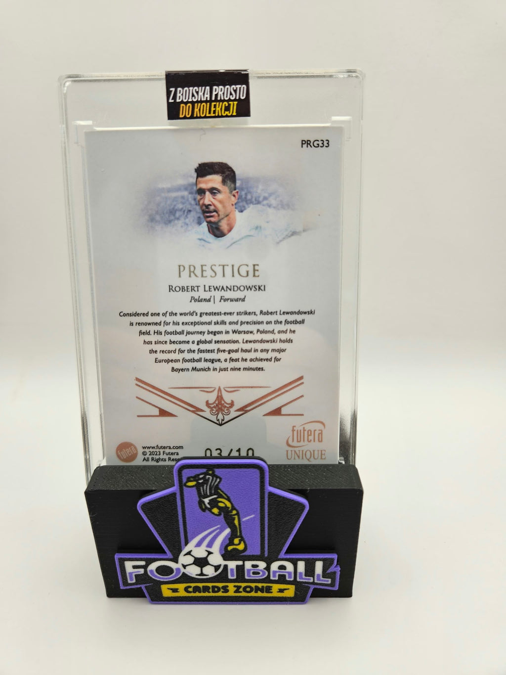 Robert Lewandowski 03/10 GOLD FRAME - Futera Unique - SINGLE