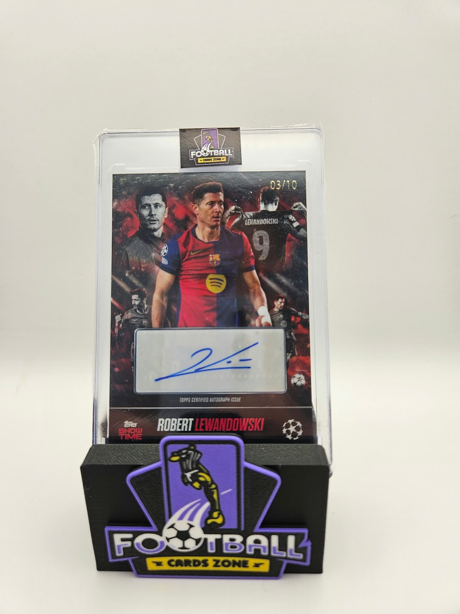 Robert Lewandowski 03/10 + Autograf - Topps Show Time - SINGLE