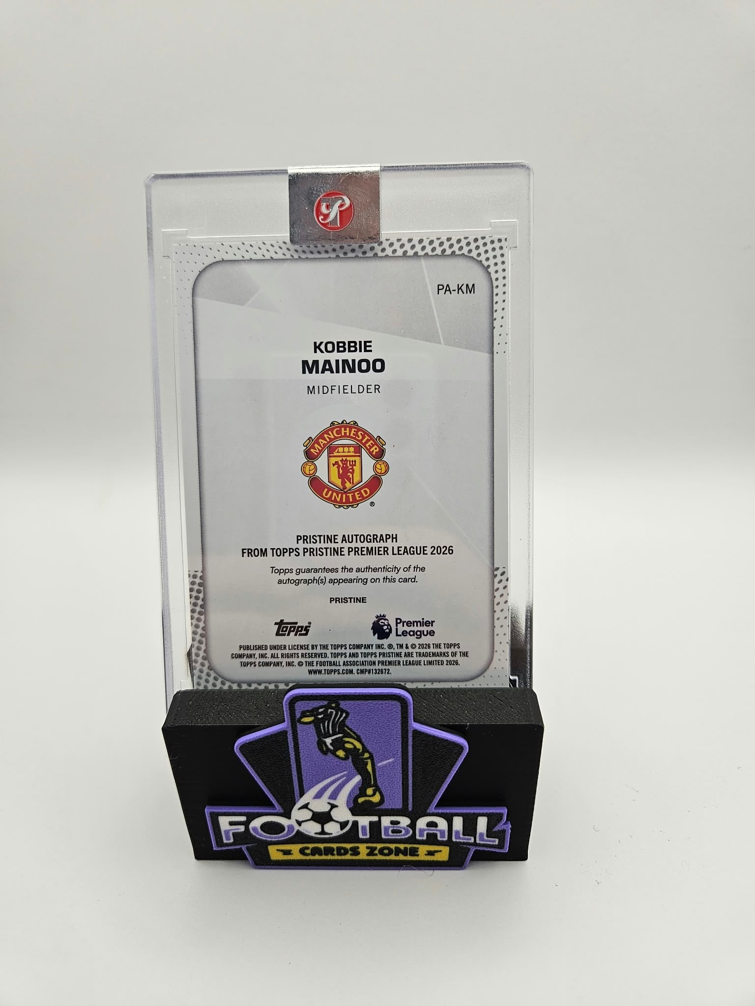Kobbie Mainoo 92/150 - Autograf - Toops Prisitne Prememier League 2026 - SINGLE