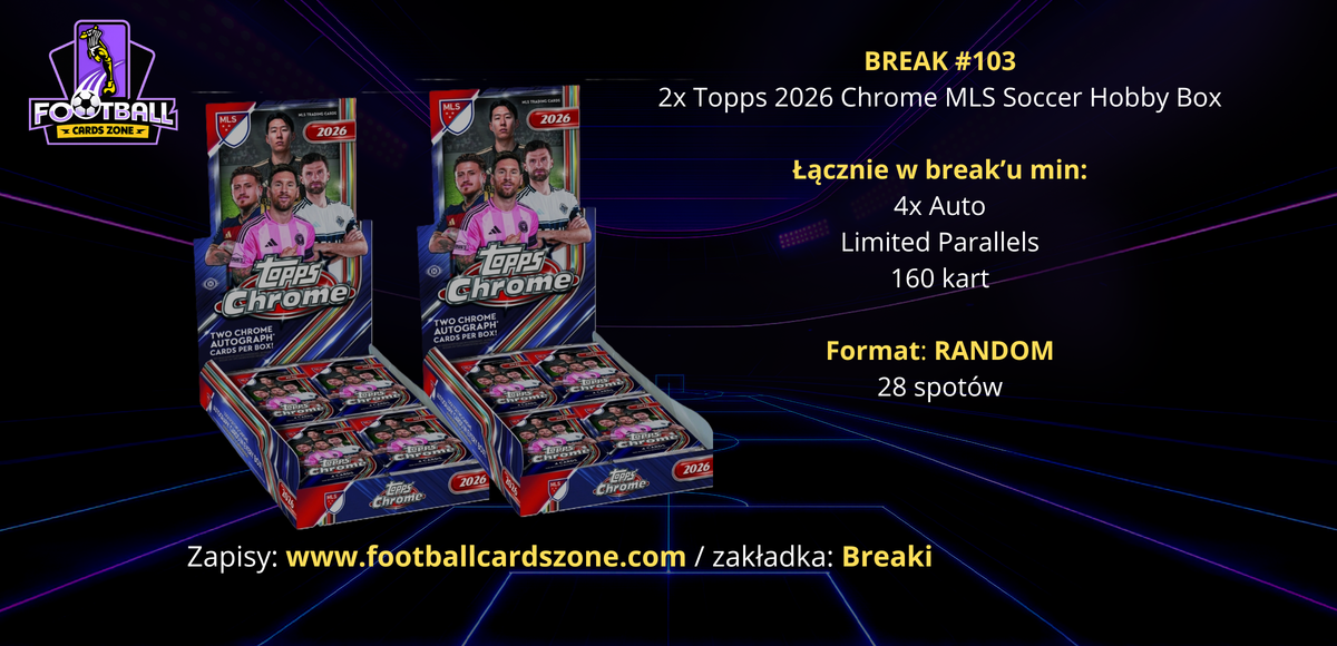 BREAK #103 - 2x Topps 2026 Chrome MLS Soccer Hobby Box -- RANDOM