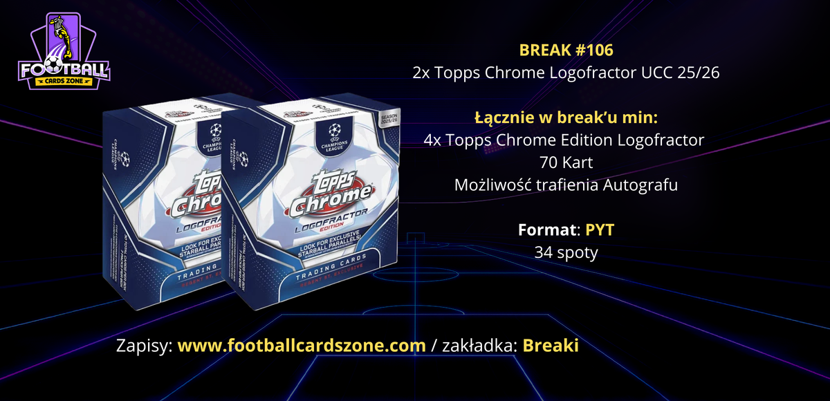 BREAK #106 – 2x Topps Chrome Logofractor UCC 25/26 -- PYT