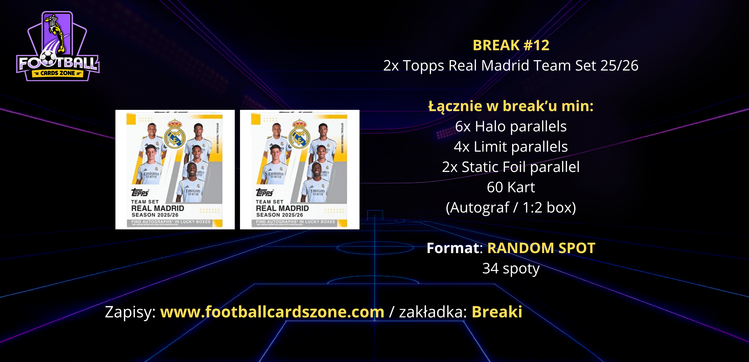 BREAK #12 – 2x Topps Real Madrid Team Set 25/26 -- RANDOM