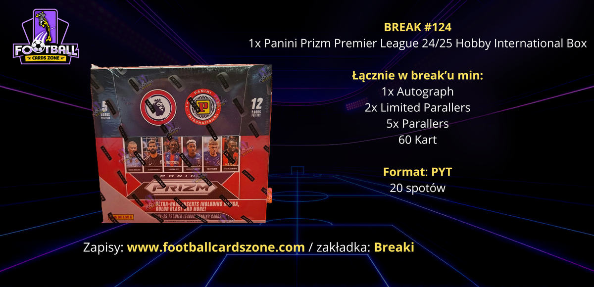 BREAK #124 – 1x Panini Prizm Premier League 24/25 Hobby International Box -- PYT