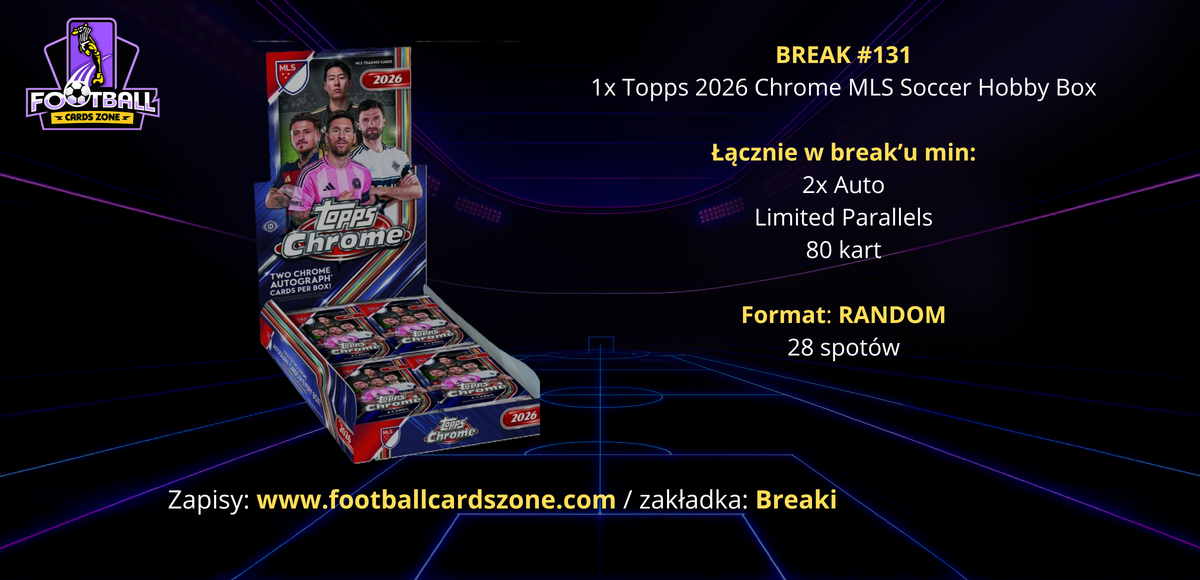 BREAK #131 - 1x Topps 2026 Chrome MLS Soccer Hobby Box