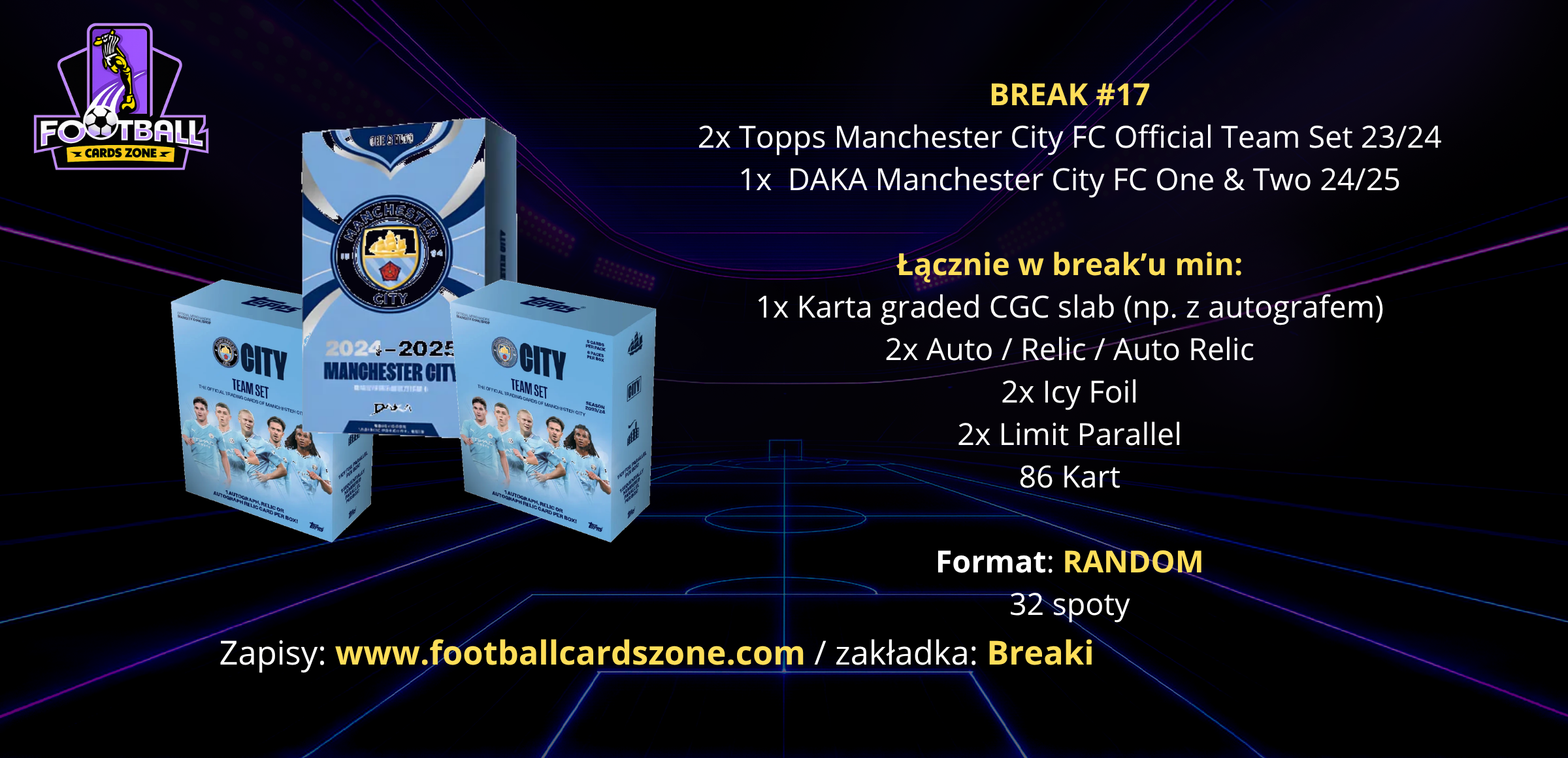 BREAK #17 –  2x Topps Manchester City 23/24 + 1x DAKA One&Two 24/25 -- RANDOM