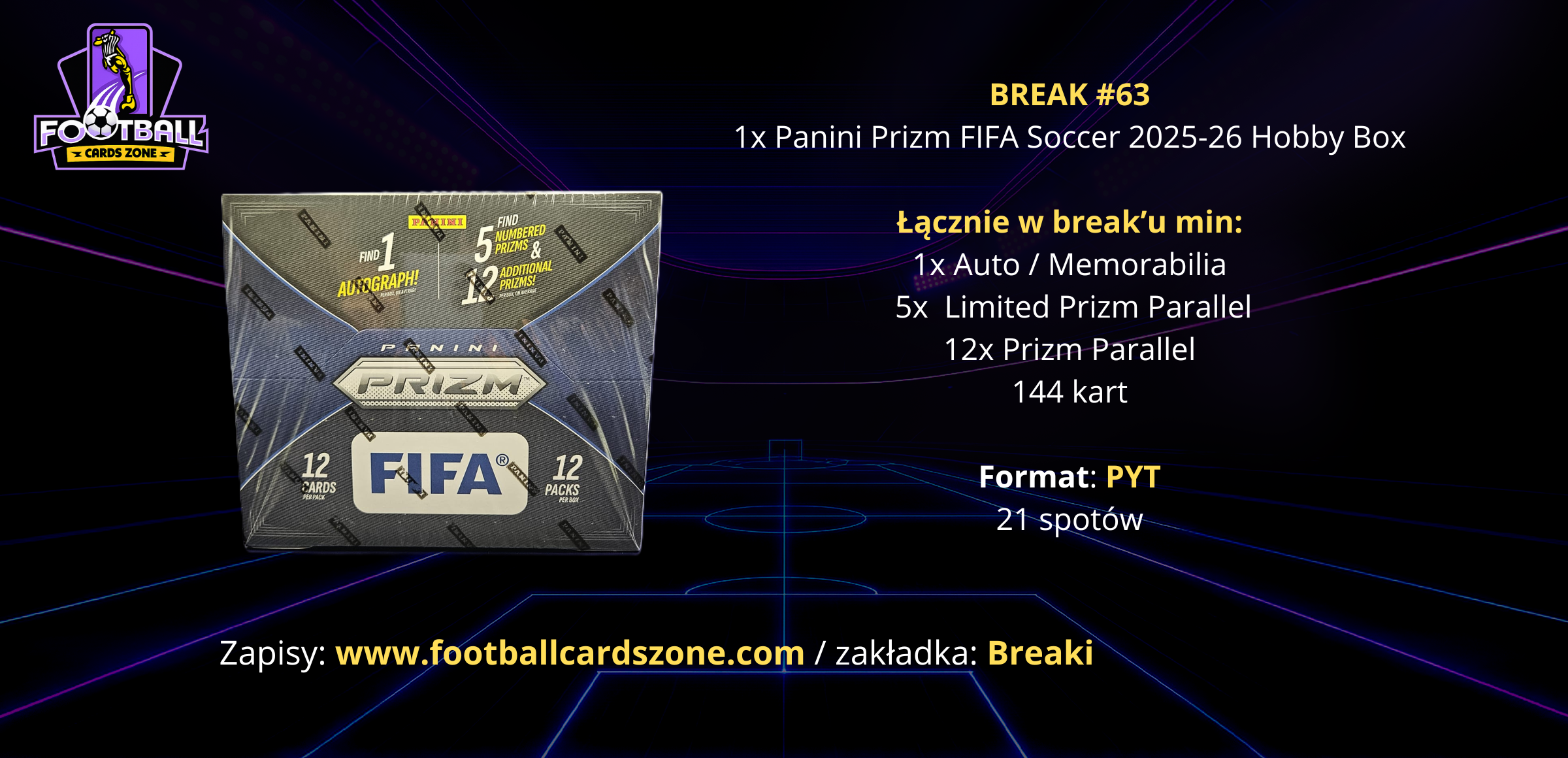 BREAK #63 – 1x Panini Prizm FIFA Soccer 25/26 Hobby Box-- PYT