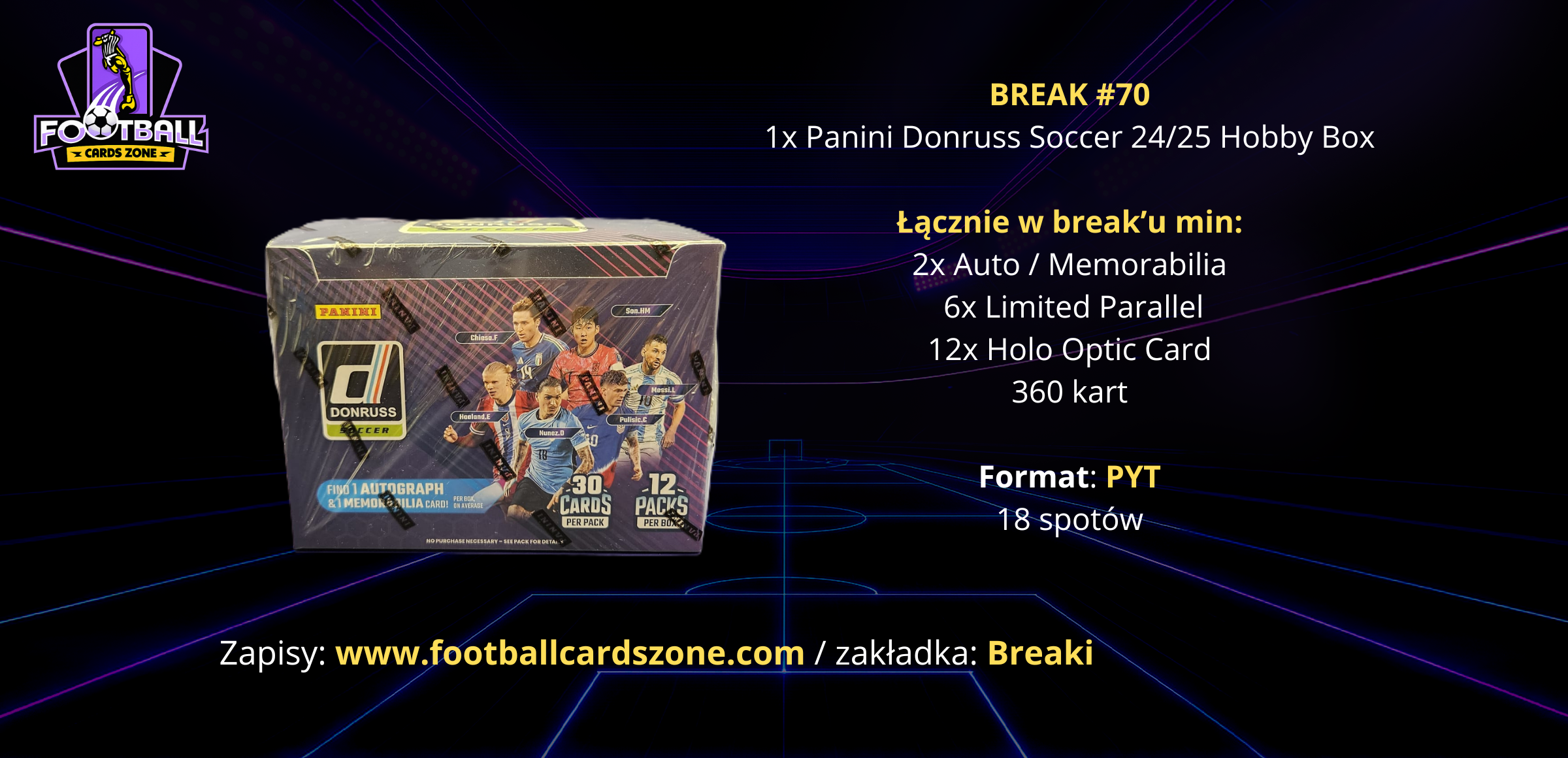 BREAK #70 – 1x Panini Donruss Soccer 24/25 Hobby Box -- PYT