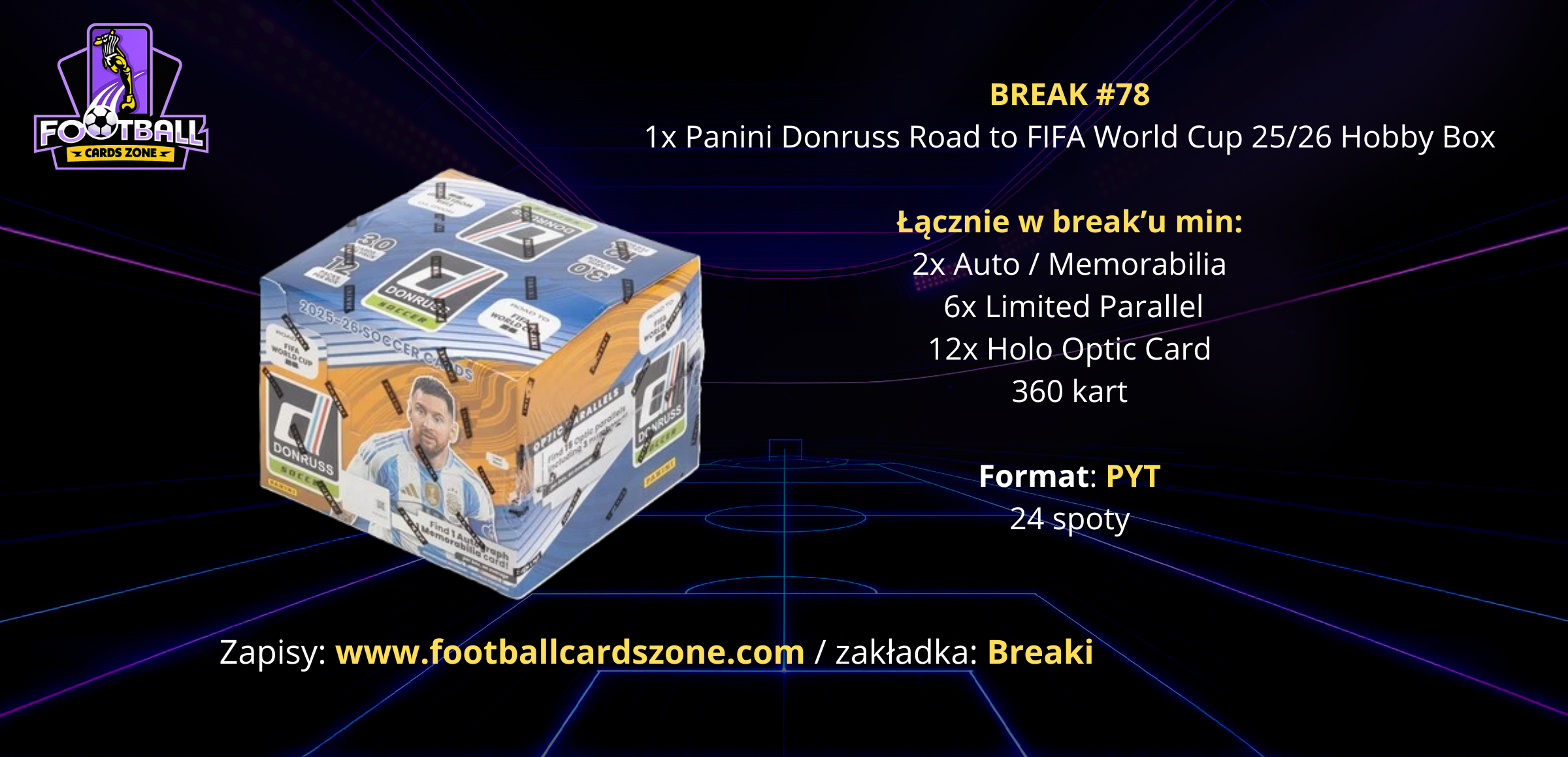 BREAK #78 – 1x Panini Donruss Road to FIFA World Cup 25/26 Hobby Box -- PYT