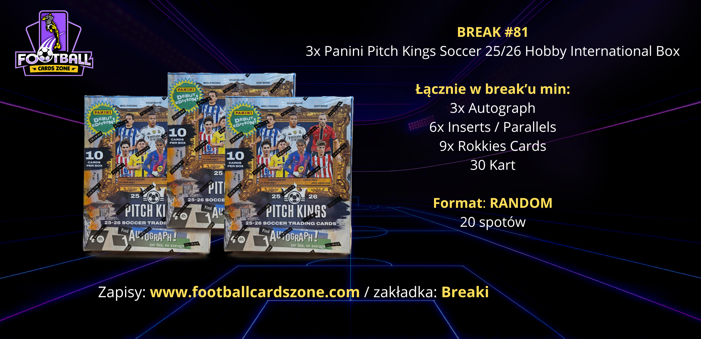 BREAK #81 – 3x Panini Pitch Kings Soccer 25/26 Hobby International Box -- RANDOM